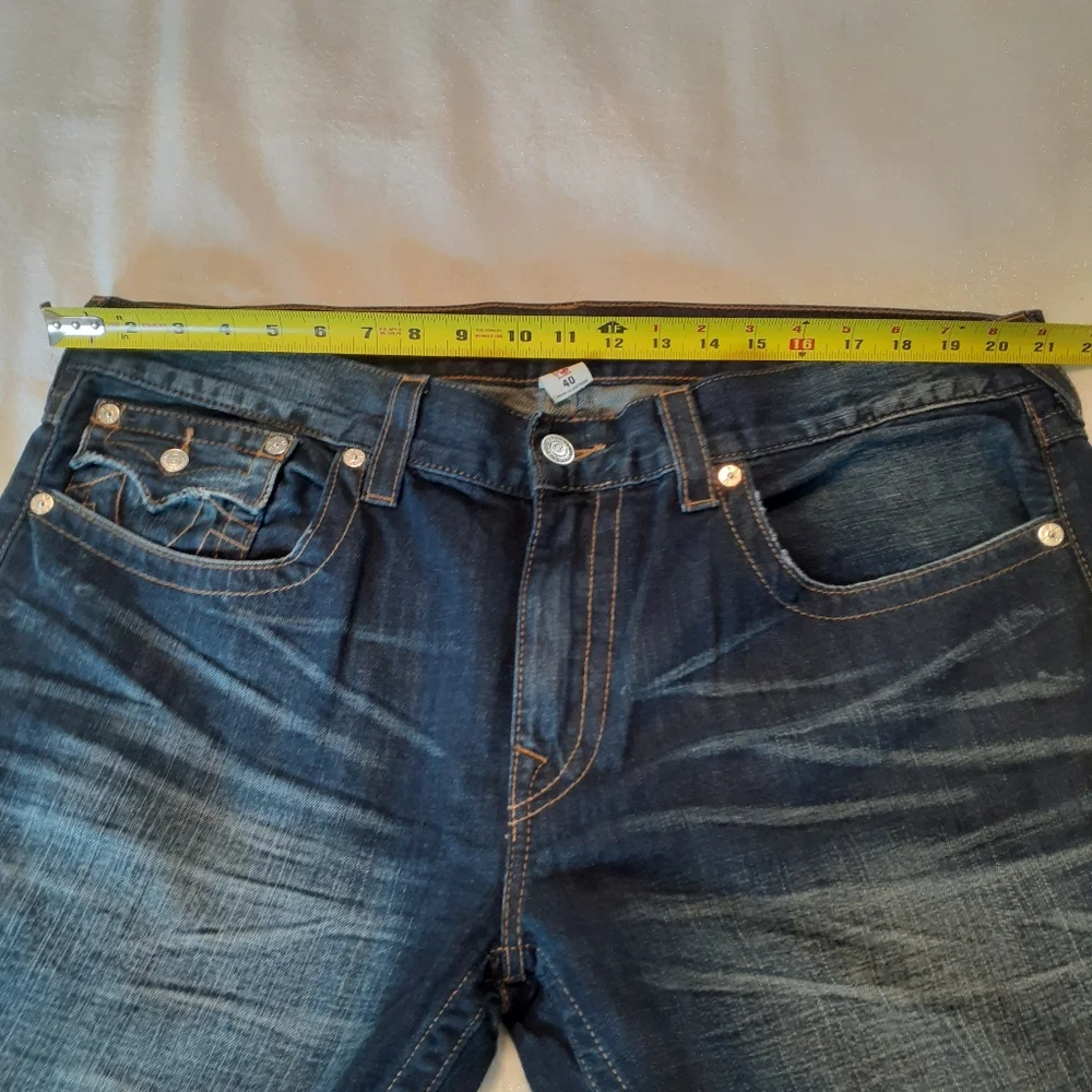 🛍True Religion Ricky Men's World Tour Straight Leg Blue Jeans Sz 40X34